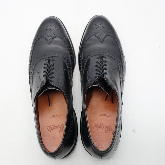 Allen Edmonds Chester Men's Size 11 B Wingtip Oxford Black Leather Made In USA - Picture 9 of 12
